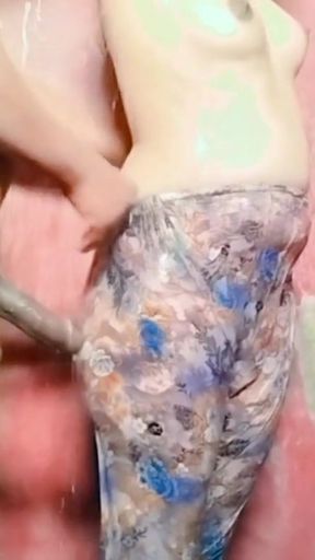 Emotional moment from &quot;Deshi women Steamy Bathroom Encounter with Her Playful Stepbrother&quot;