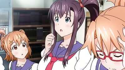 English Dubbed episode 1: Busty pawg with big tits and short skirt gets her uniform ripped in HD