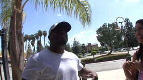 Hot ebony babe gets picked up and then pounded by a BBC