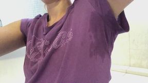 Dripping in Sweat and Pussy Juice After a Hard Workout