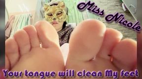 Your tongue will clean My feet