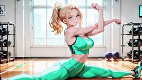 ai generated – so slutty fitness beauty! works hard at gym, becomes oiled slut in bed