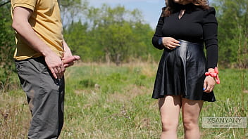 Random stranger gives impromptu handjob in public