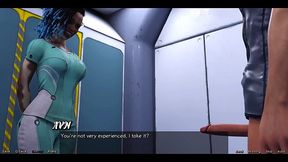 Stranded astronaut gets shaft from black virgin in space