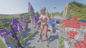 Growing Giantess Mercy Outgrows Blizzard World Spawn Room!