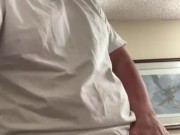 Flashing my boner in a public place. More on Onlyfans