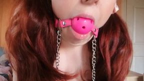 Big BBW Alice craves cock and gets ball gagged