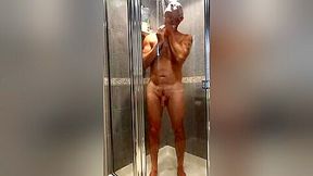 Taking a shower and a quick jerk off