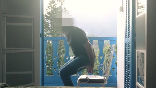 Married woman secretly has sex with her husband's friend.