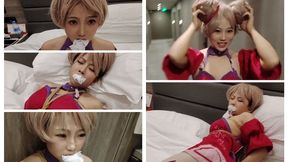 C4SGiantess26 baby Happy Valentine's Day giantess cosplay rope bondage gag struggle High heel role play