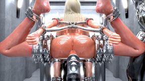 Golden Sex Toy in Steel Shackles - 3D S&M Perverted Comic