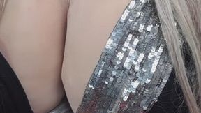 CupKCindy is lying on her back she is wearing a short silver skirt she's doing some nice pussy stuffing with her panty in Rose satin let's come to together you want to hear her moaning pussy worship object fucking