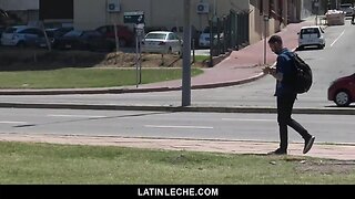 Latinleche: straight hunk pays for anal fun with cute latino twink in outdoor pov bareback session