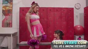Cheerleader Jade Venus Hot Locker Room Bareback Threesome
