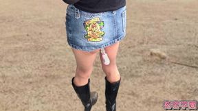 Climax with anal vibrator Me in miniskirt boots Anal toy  SecretGakuen