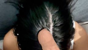 Ele gozou no topo da minha cabeça