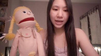 Blonde Asian Girl Gets Puppet Fucked Solo ASMR