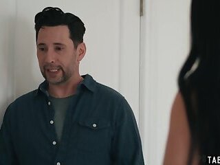 Tricky dude consoling and fucking his petite MILF roommate Jennifer White