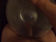 Balloon fuck and cum