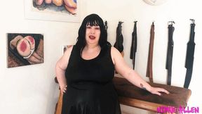 Suck My Strapon - BBW Nimue Allen femdomme submissive training - MP4