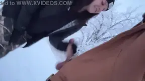 Snowed-in MILF welcomes caught with a hard dick
