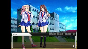 School day turns into naughty lesbian vore action in smutty anime game