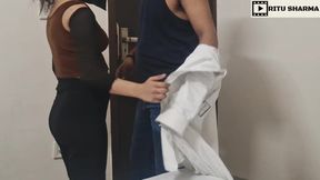 Indian Muslim Stepsister Sana Fucked by Young Amateur Stepbrother in Doggy Style Homemade POV