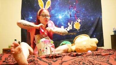 Caitlyn Opens a Barbie Easter Basket