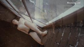 ”Tiny tits brunette babe Rita Pervorazova spreading legs”