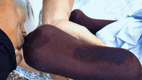 Knee socks resting in the wilderness YCBQ15052703