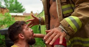Fireman is having sex with the perverted pyromaniac