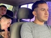Horny Couple Can't Wait To Get Home And Starts Fucking In The Back Seat Of Leo Blue's Car - SayUncle
