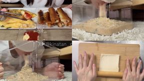 I made a corn dog and ate it… A little peek inside my clothes, but please ignore it.