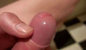 More uncut foreskin fun and cum close up