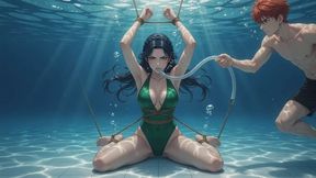 Underwater Fetish Stories #16: Bound Breath at the Pool Floor