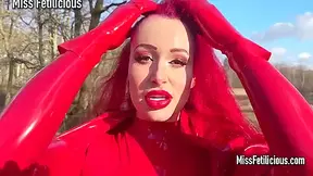 Latex Superhero With Miss Fetilicious