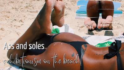 Dandara Domme Butt and solas exhibitionism on the beach