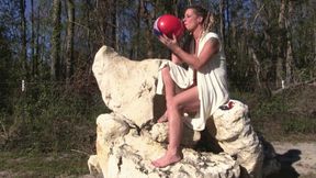 Naked Blowing & Popping On Rock Pile - WMV