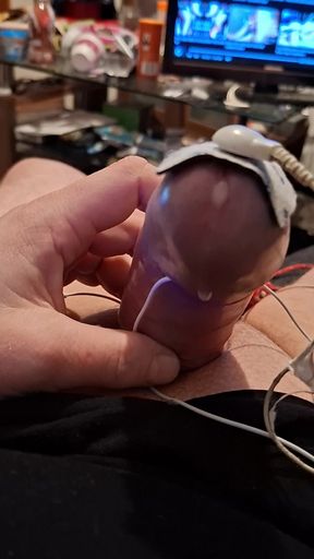 Estim electro cumshot orgasm