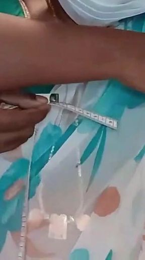 Tailor Fucking House Wife Taking Measurement for Blouse