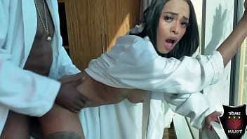 Hotel Window Pounding Leaves Ava Valentina Soaked!