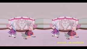 NoelAmy Dances Sensually in VR180 MMD HoloLive Fantasy POV