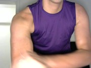 Young College Jock Flex and Jerk