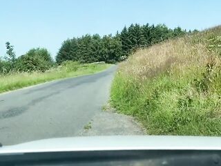 TEEN NEARLY CAUGHT TOTALLY EXPOSED WANKING ON PUBLIC ROAD