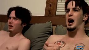 Hetero Lads Axel And His Mate Masturbate Their Mischievous Jizm-Shotguns