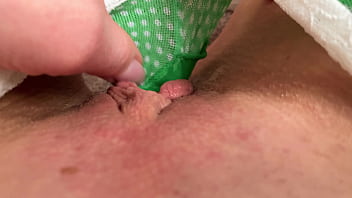 Rubbing Super Wet Pussy with Panties in Slime until I Cum - Loud Moans   ASRM