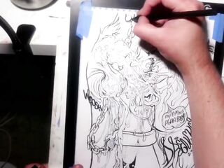 The Joker Teaching the Ropes to His Protege ? Drawing Timelapse