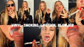 Vinyl, smoking, lipstick, blowjob MP4