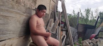Pulling the penis