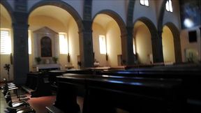 hardcore blasphemy in a church with a priest